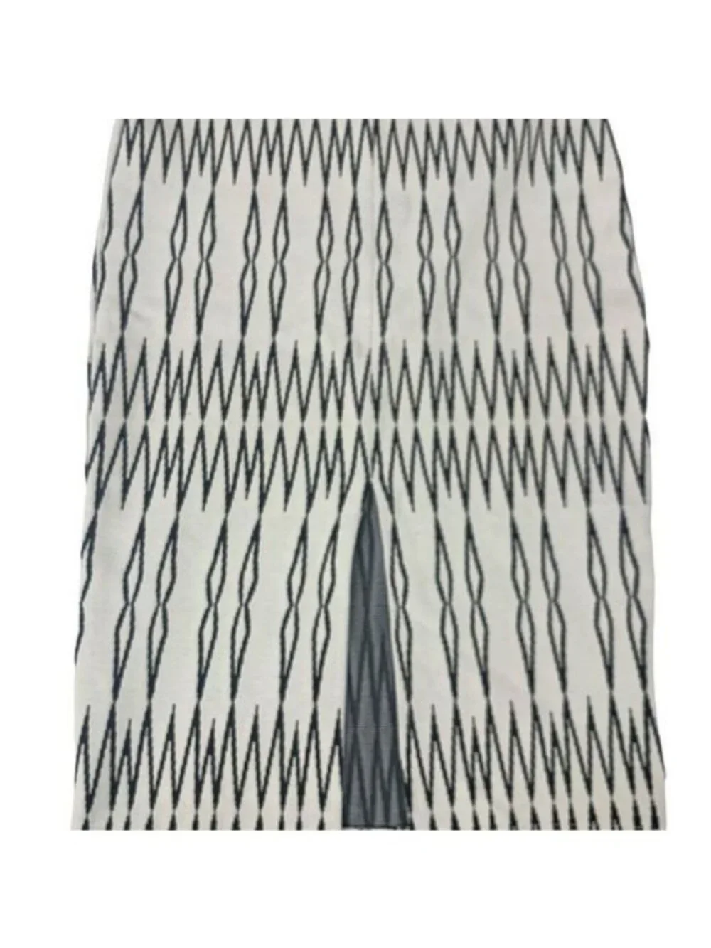 Zara Trafaluc Womens Knit Midi Skirt Size S Black & White Zigzag Pattern Stretch